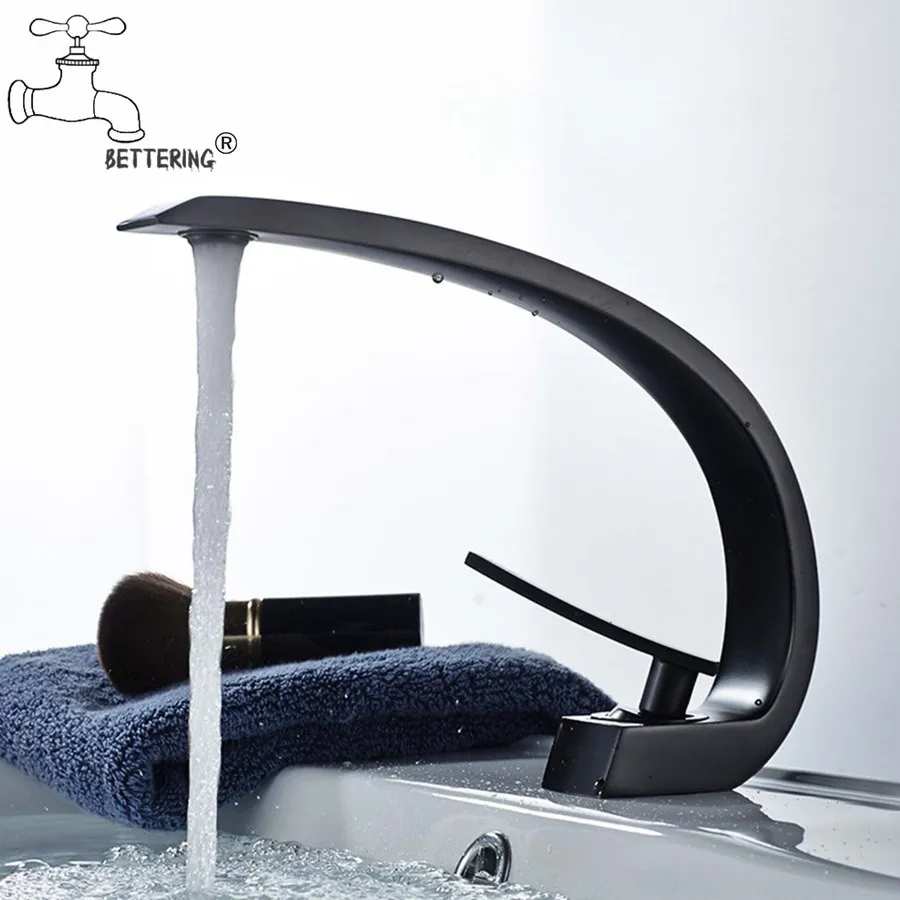 

Mixer Luxury Basin Faucets Modern Brass Elegant Faucets Deck Mount Chrome Sink Crane Bathroom Black Taps Sanitary Ware Faucets