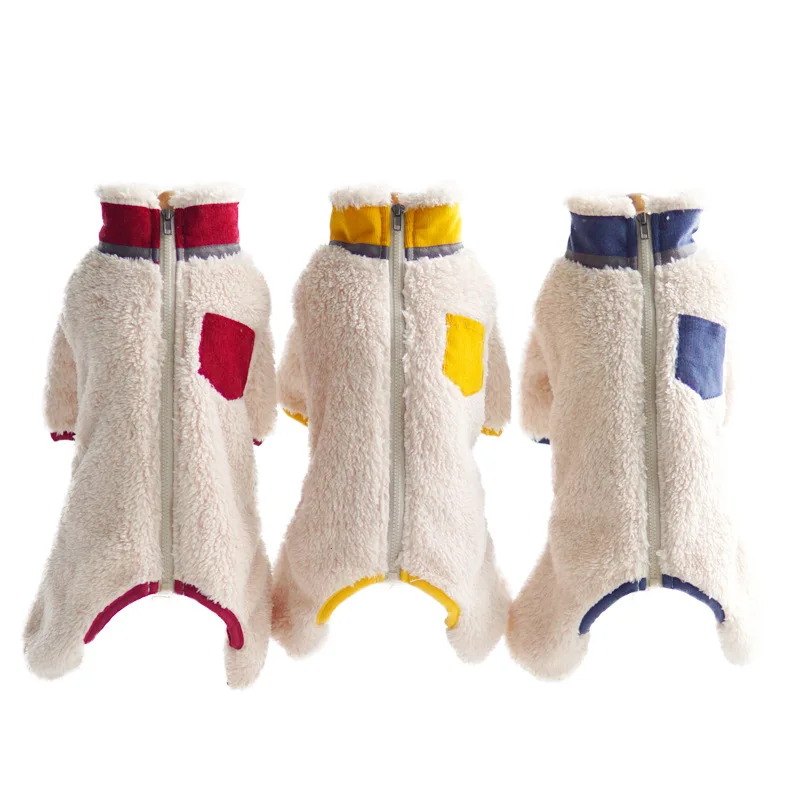 Winter Small Dog Clothes Warm Fleece Puppy Dog Jacket Overalls Chihuahua French Bulldog Pug Jumpsuit Romper Pet Costumes Outfit