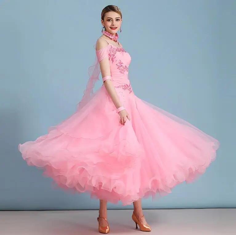 

red blue ballroom dance competition dresses waltz dance dress hb183 luminous costumes standard ballroom dress foxtrot