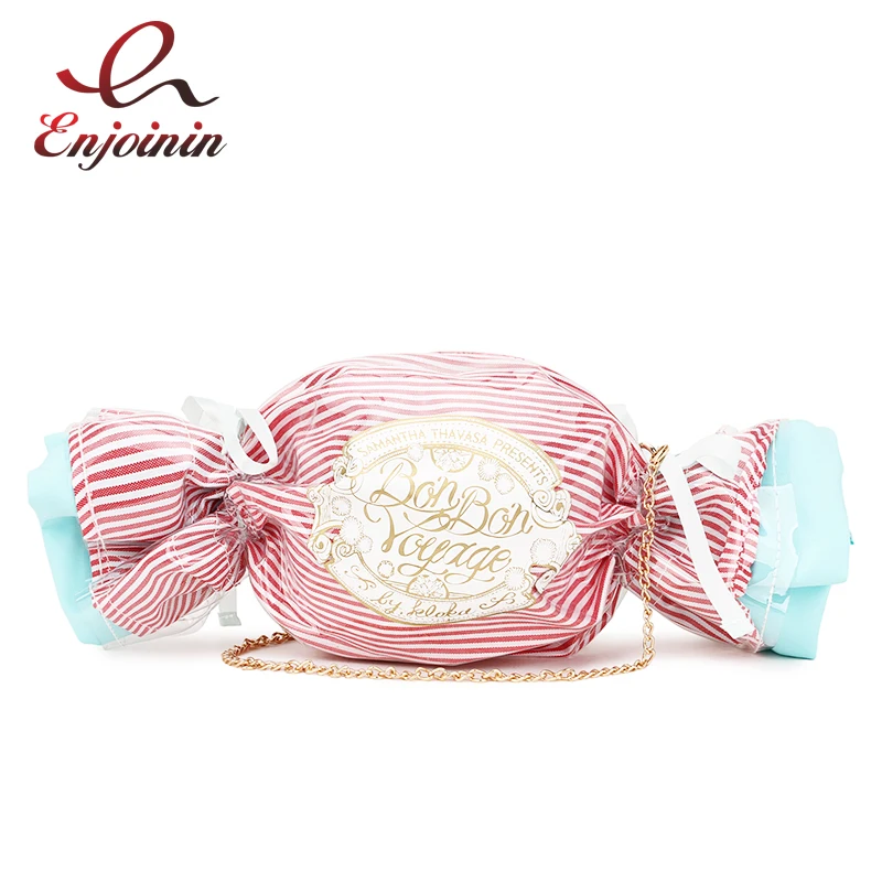 Cute Candy Design Handbags For Women Purses PVC Day Clutches Chain Crossbody Mini Messenger Bag Sugar Pouch Ladies Shoulder Bag