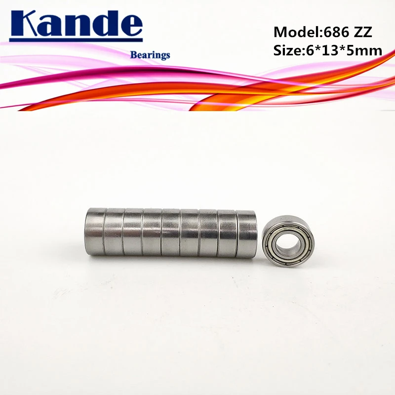 Kande Bearings 686 ZZ ABEC-1 686ZZ ABEC-3 686ZZ  ABEC-5 686-2Z Miniautre Ball Bearing 6x13x5mm 686