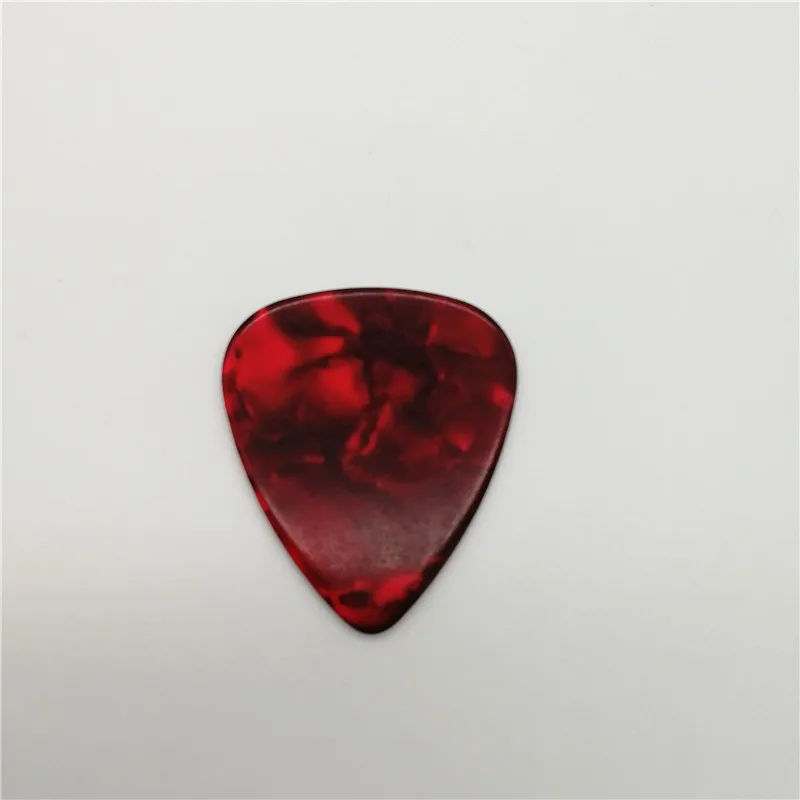 Bulk Blank Pearloid Red Celluloid Guitar Picks, Plectrum Mediator for Bass, Ukulele, 0.46mm, 0.71mm, 1.0mm, 0.96mm, 200Pcs