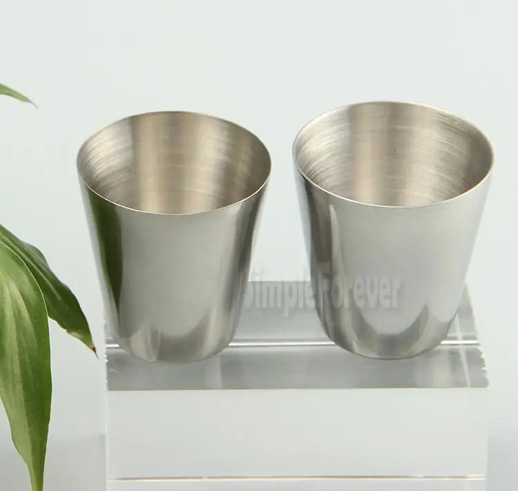 30ml Portable Stainless Steel Shot Glasses Barware Beer Wine Drinking Glass Outdoors Cup