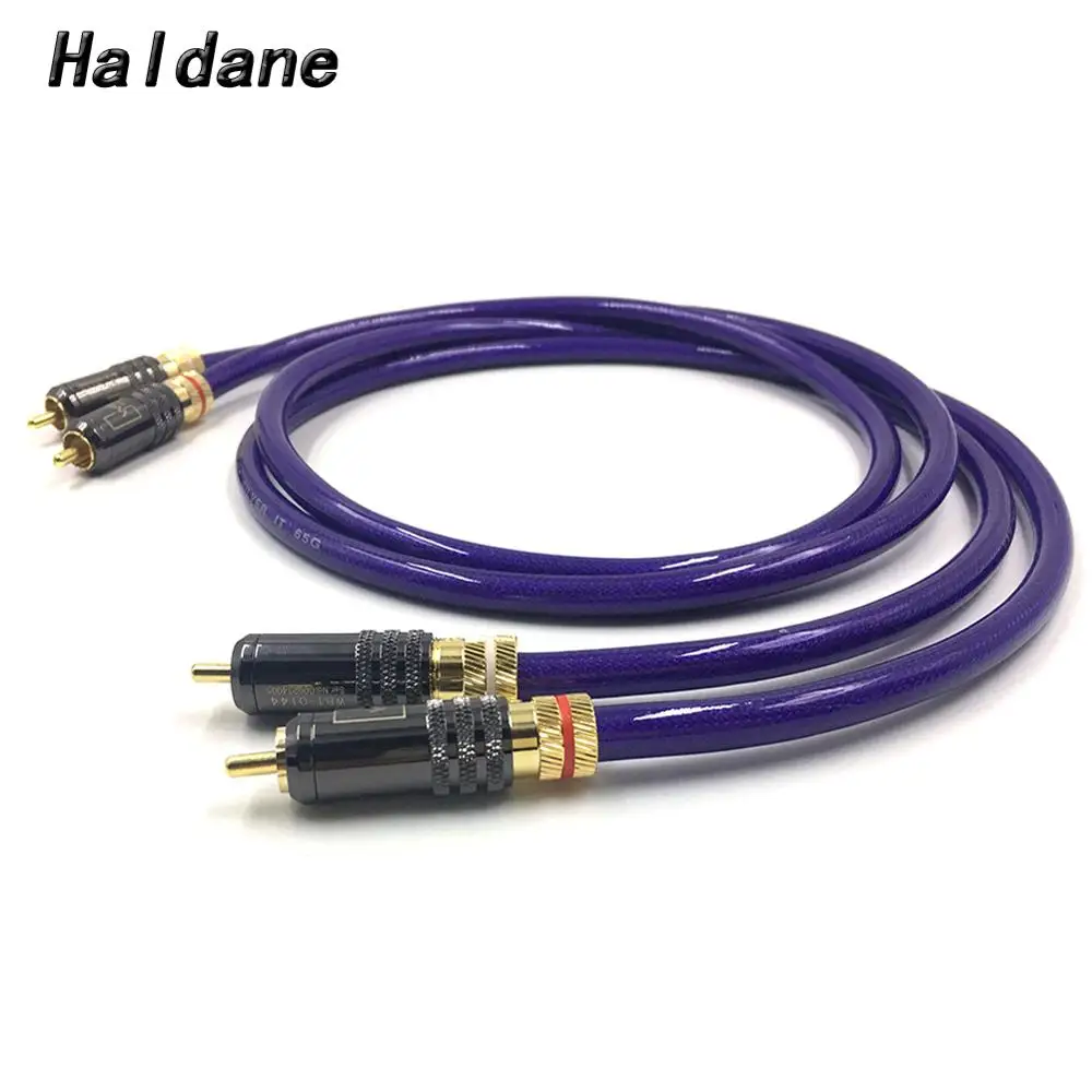 

Haldane Pair Type-3 WBT-0144 RCA Audio Cable 2RCA Male to Male Interconnect Audio Cable with Van Den Hul MC SILVEB-IT 65