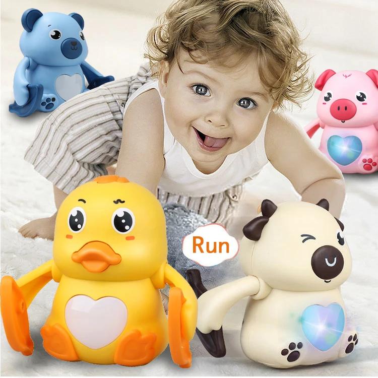 Tumblers Electric Toys for Baby Sensory Kids Robot Dog Remote Control Doll Toddlers Learn To Climb RC Animal Robots Infant Crawl