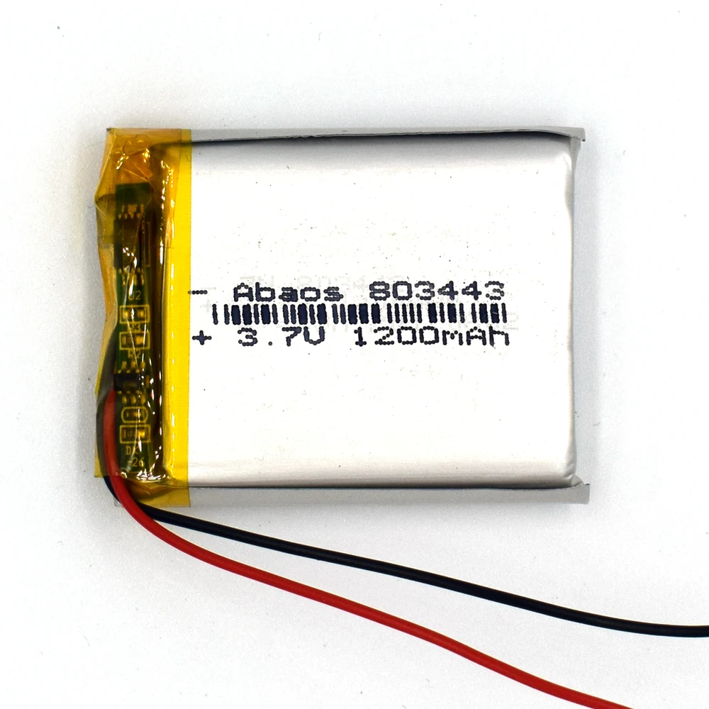 803443 3.7V 1200mAh Li-polymer Rechargeable Battery lithium Li-Po ion for MP3 MP4 KTV family microphone with GPS 603443