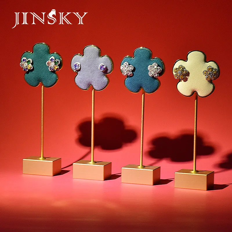 Creative earrings shelf display stand live room earrings jewelry storage rack jewelry display props