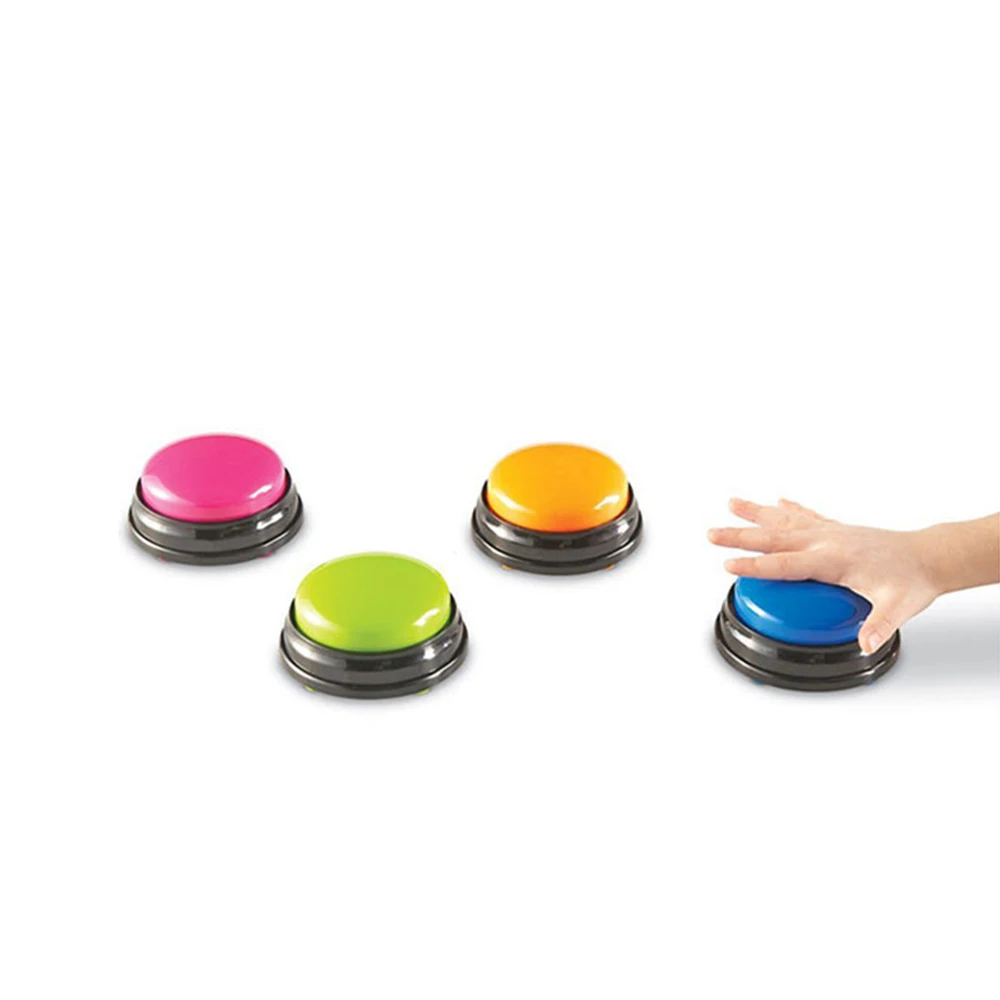 Recordable Talking Button Phonograph Game Answer Buzzers Voice Recording Sound Button Parent Kids Interactive Toy Noise Makers