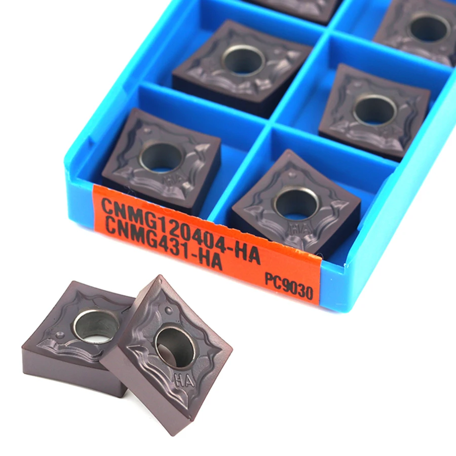 10pcs Cutting Insert CNMG120404HA PC9030 CNMG120408 HA PC9030 External Turning Tool CNC lathe Carbide Insert For Stainless Steel