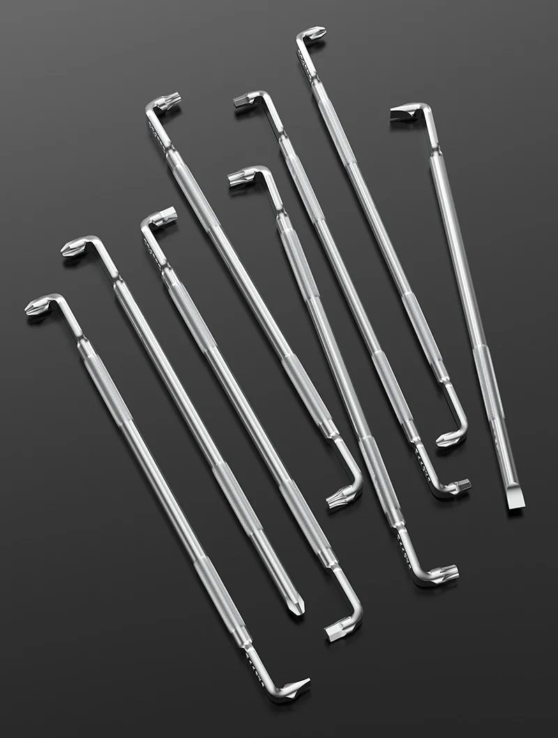 Verlängert Schraubendreher Bit Phillips/Schlitz/Hex/Torx 90-Grad Rechten Winkel Ellenbogen Magnetische Z/L typ Schraubendreher – Detail 6