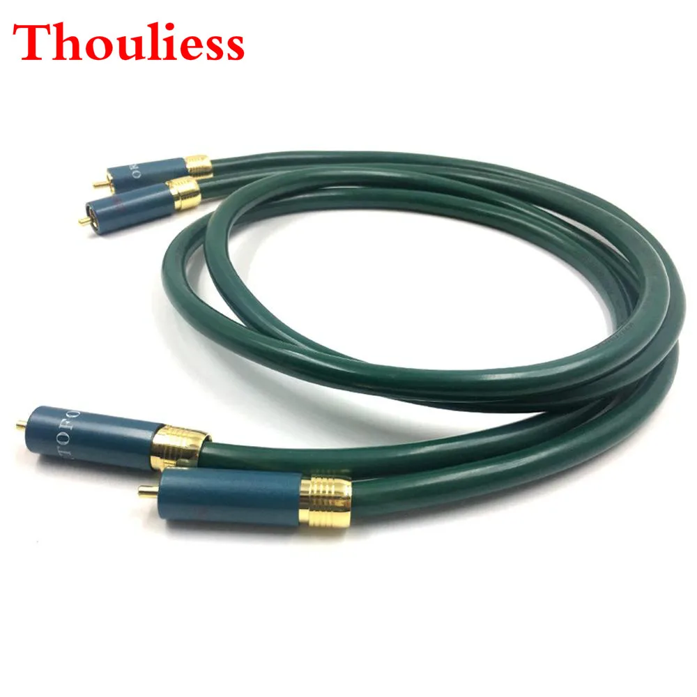 

Thouliess Pair HIFI Type-1 Gold Plated RCA Plug Audio Cable 2RCA Male to Male Interconnect Cable for FURU--CH FA-220