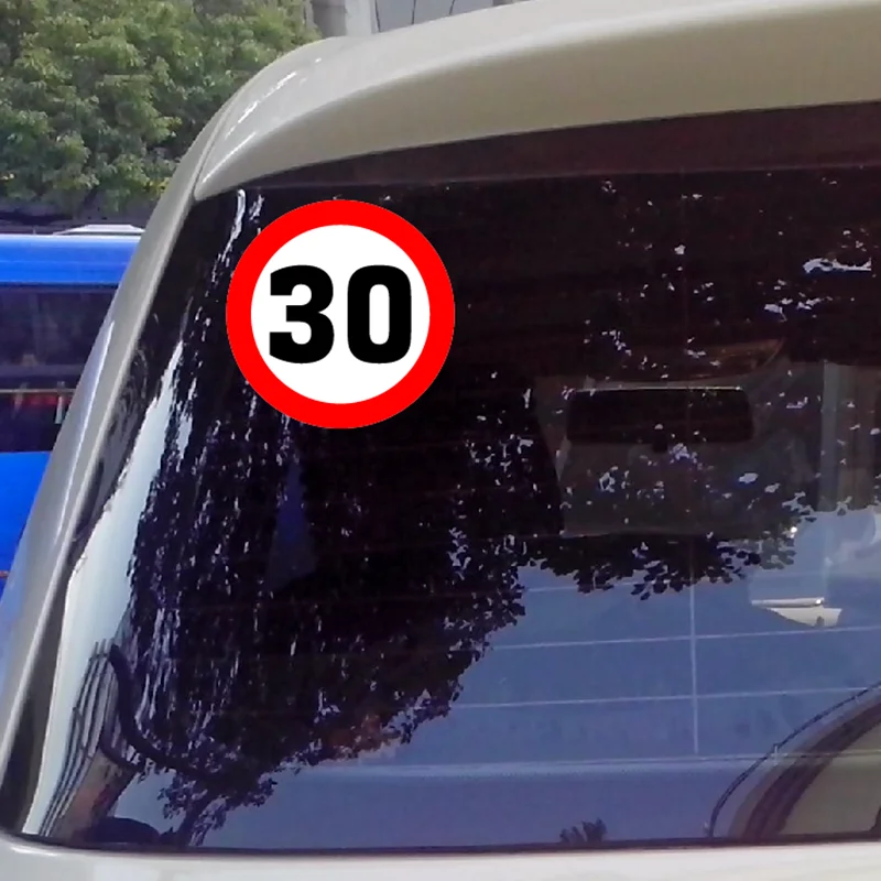 Speed Limit 10 20 30 40 50 60 70 80 90 Km/h Waterproof Reflective Car Stickers