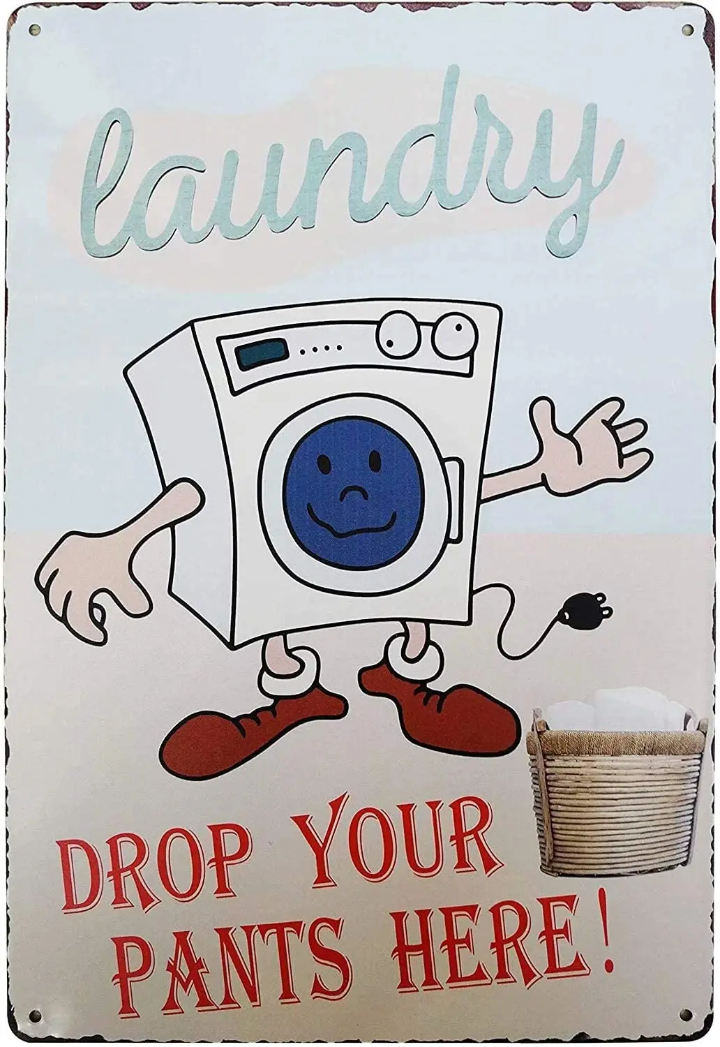 Bathroom Metal Tin Sign Drop Your Pants Here Metal Tin Sign Wall Decoration/Bar,Restaurant, Cafe, Living Room, Bedroom