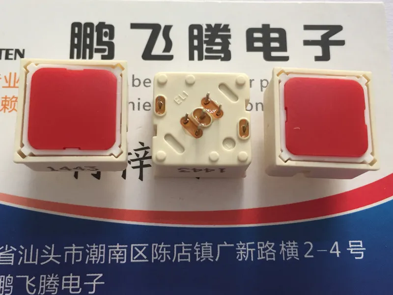 ELI ersetzt den Original RAFI RF15 mit Licht-Touch-Schalter 15*15*9,7 quadratische Tastatur-Tastentaste, Mikrobewegung, rotes Licht