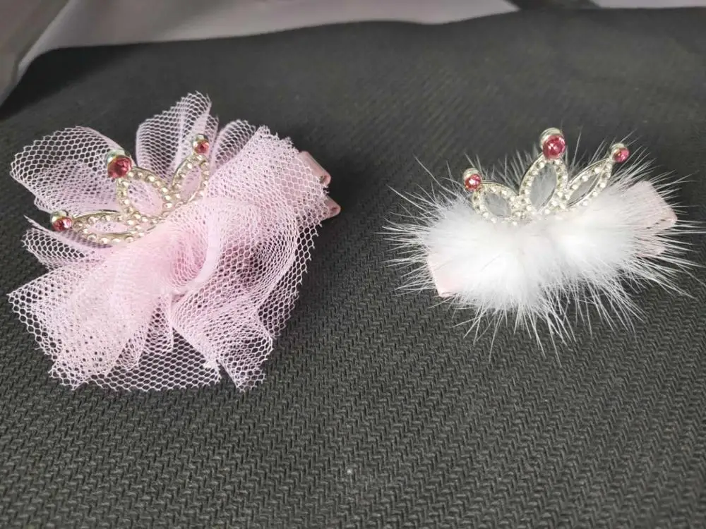 2020 New Pet Clip Children\'s Jewelry Dogs  Crown Hairpin  flower Hairpin Cat Accessories