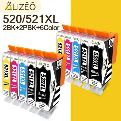 Replacement High-quality printing Ink Cartridges PGI 520 CLI 521 For Canon PIXMA IP3600 IP4600 IP4700 MP540 MP550 MP560 MP620
