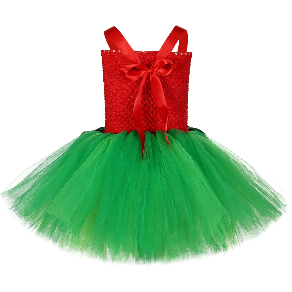 Red Green Hawaiian Girl Dress for Kids Tropical Aloha Style Party Costumes Bohemian Island Holiday Outfit Beach Fancy Tutus