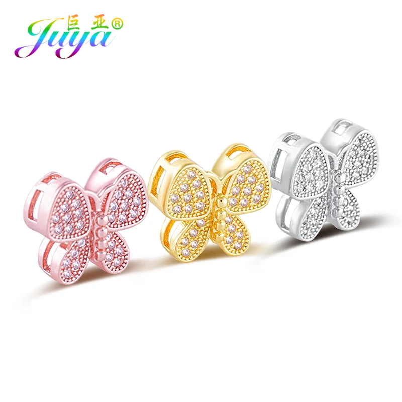 Juya DIY Thủ Công Mỹ Nghệ Phụ Kiện Nguồn Cung Cấp Micro Pave Zircon Hình Chữ Nhật Kết Nối Mặt Dây Chuyền Cho Phụ Nữ Ngọc Trai Tua Đồ Trang Sức Làm