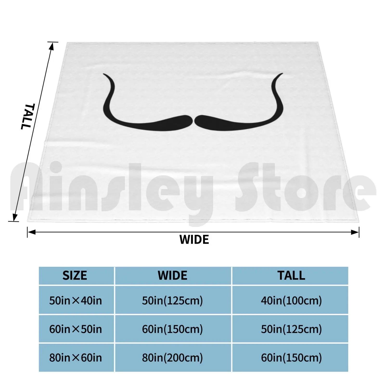 Dali Mustache Blanket For Sofa Bed Travel Dali Moustache Beard