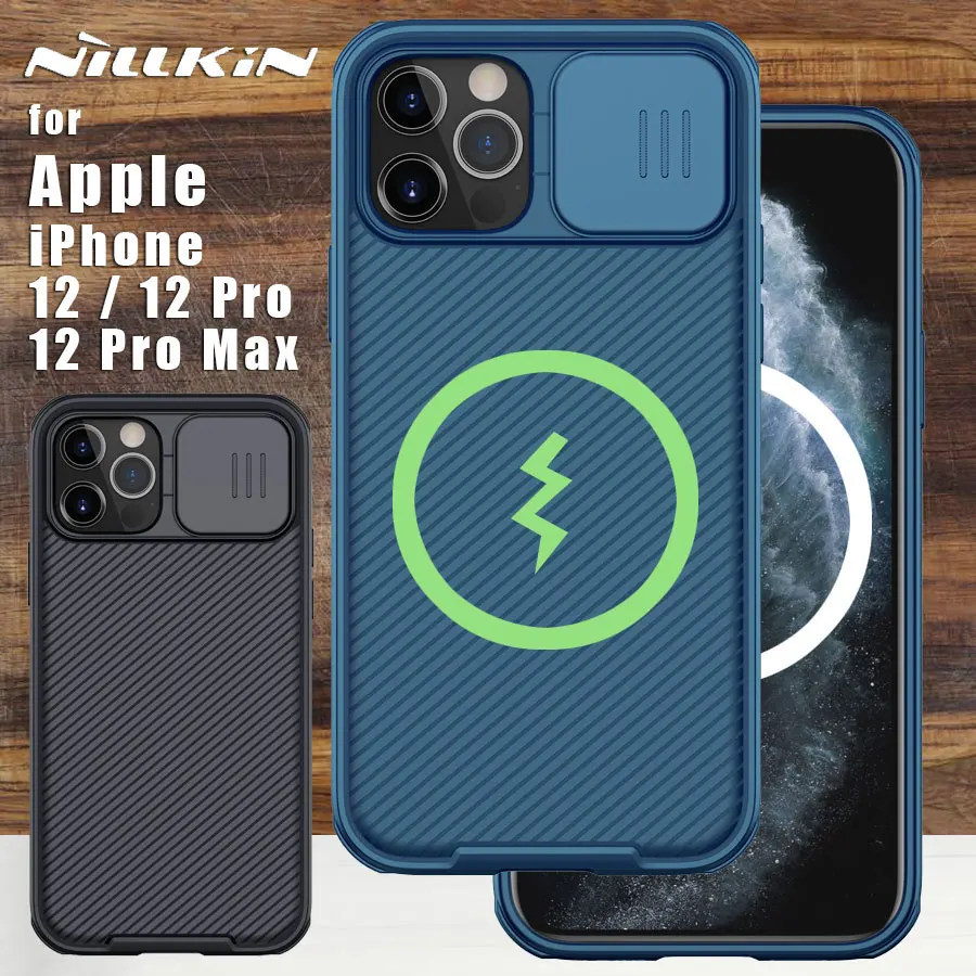 Nillkin For iPhone 12 Pro Max case Magnetic Adapt Magsafe Camshield Protective case Back Cover For iPhone 12 Pro