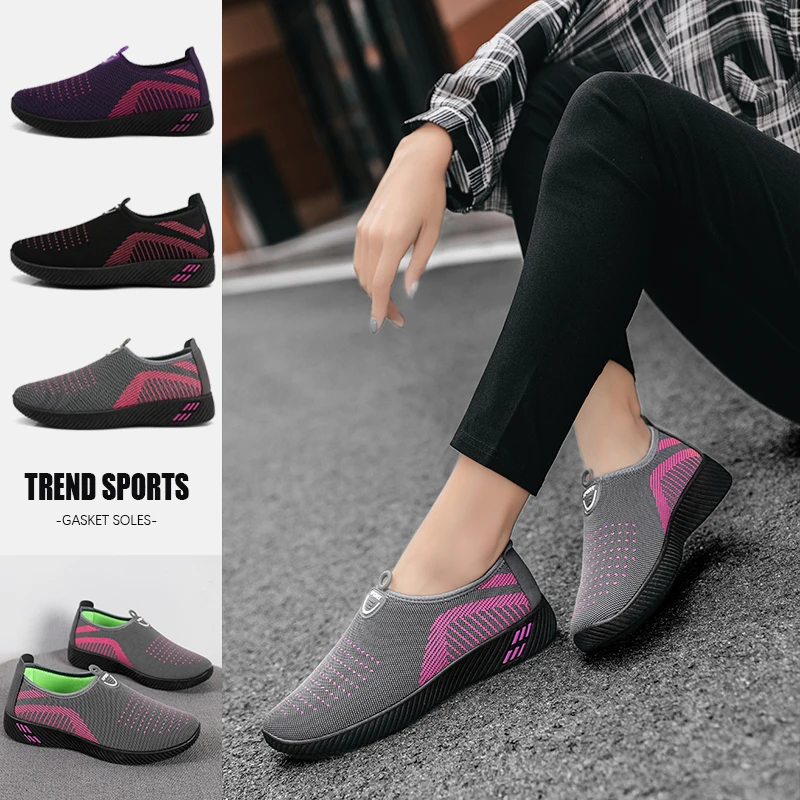 Hot Sale Women's Running Shoes Comfortable ladies Sneakers Breathable Non-slip Wear-resistant Outdoor Walking Sport Zapatos