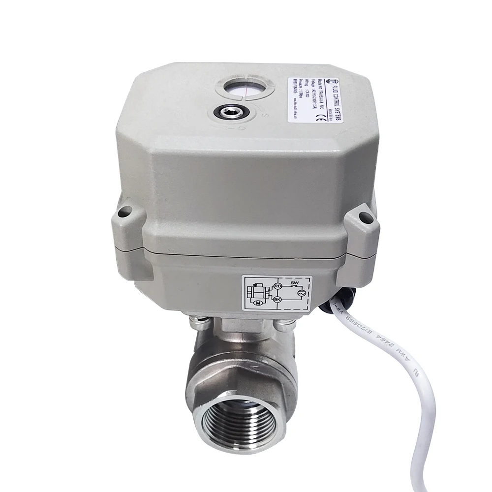 Electric Water Valve 1 inch Motorized water valve with 15Nm actuator with manual override opening closing time 12 seconds