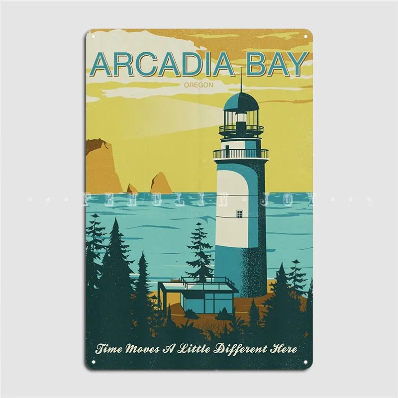 Arcadia Bay Vintage Tourism Poster Metal Plaque Poster Pub Printing Club Bar Painting Décor Tin Sign Poster