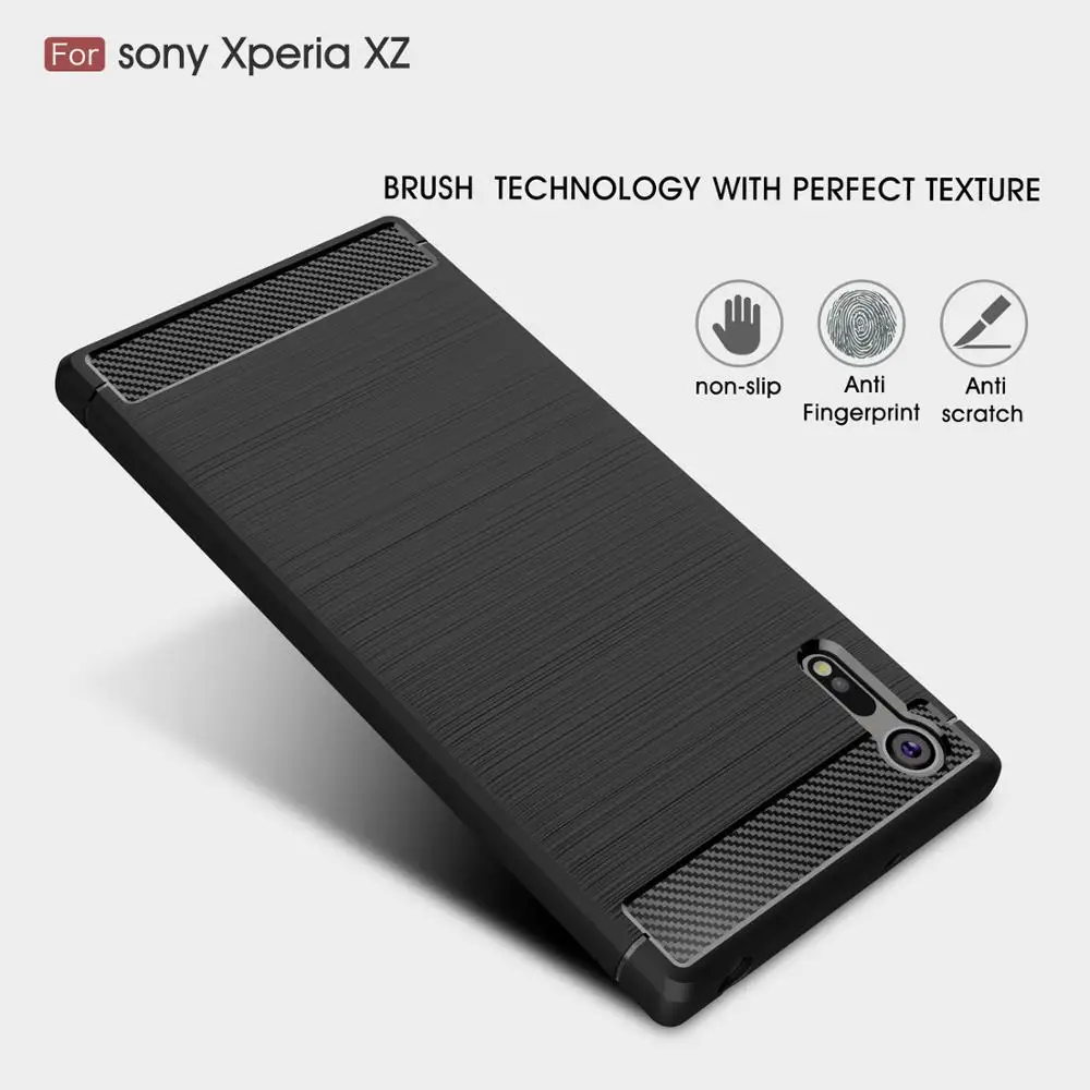 For Sony Xperia XZS XZ Case Carbon Fiber Cover For Sony Xperia 1 L2 XZ3 XZ4 Compact Dual F8331 F8332 G8232 H4311 H3321 Coque