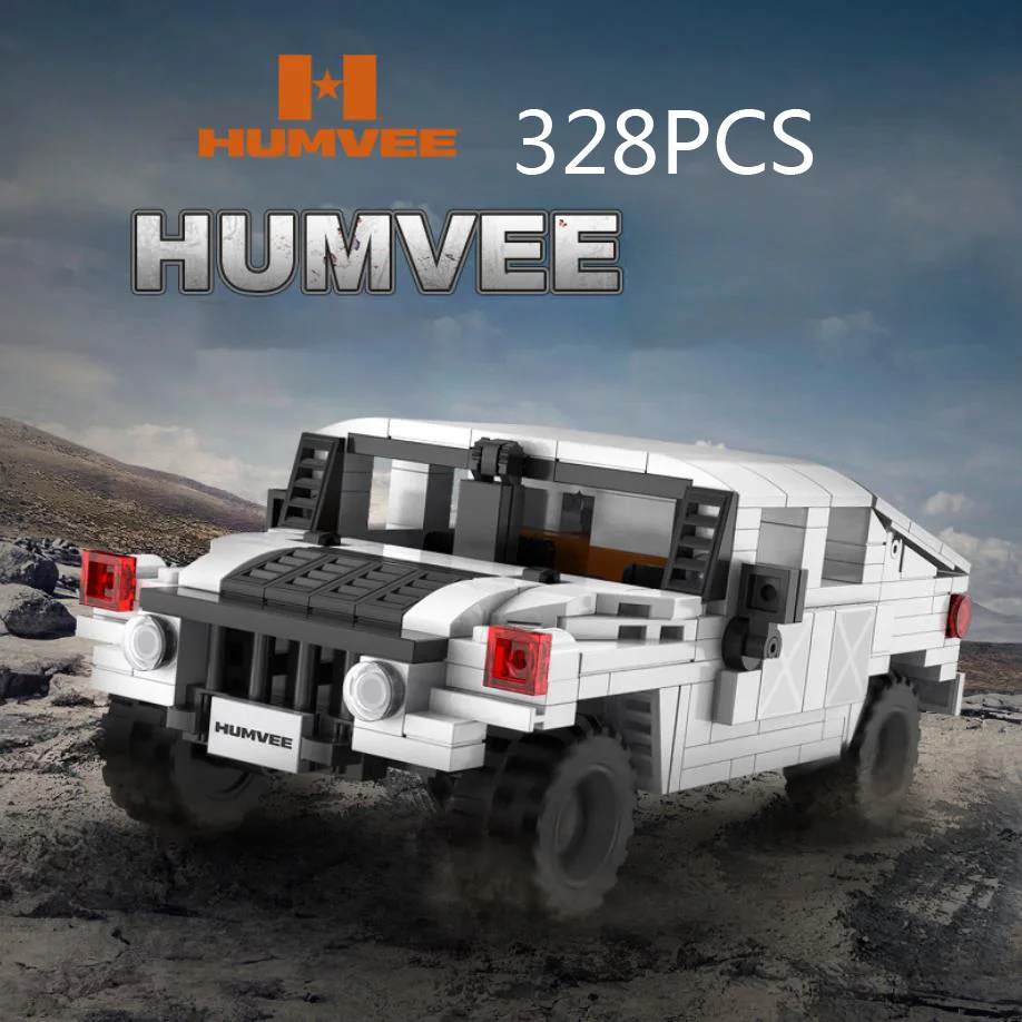 Technical 1:12 Scale ORV Humvee BuildING Block Hmmwv Radio 2.4ghz Remote Control Armored Vehicle Bricks Model Rc Car Toys