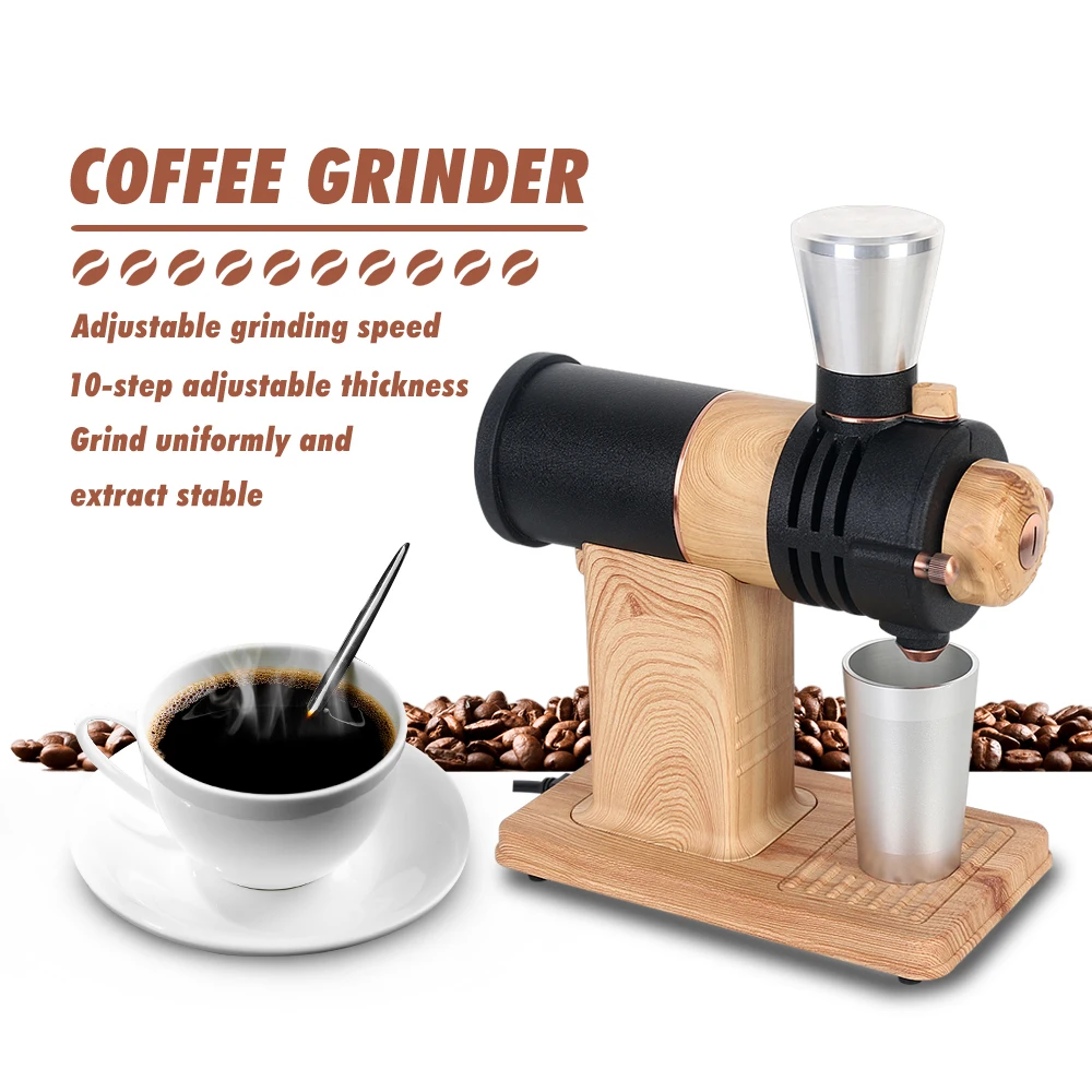 ITOP 78mm Ghost Burr Electric Coffee Grinder Adjustable Speed Americano Beans Grinding Machine For Drip Coffee  Aluminum Cup