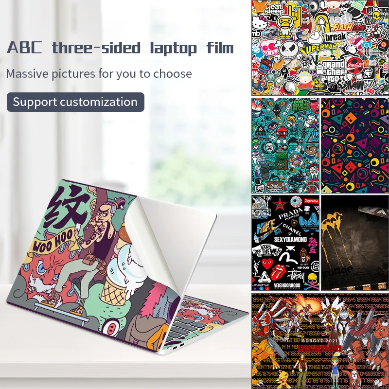 Graffiti Laptop Skins Adesivos, Pele de Notebook PVC, Vinil Decorar, DIY, MacBook, Lenovo, ASUS, 11.6 13.3 14 15.6 17.3