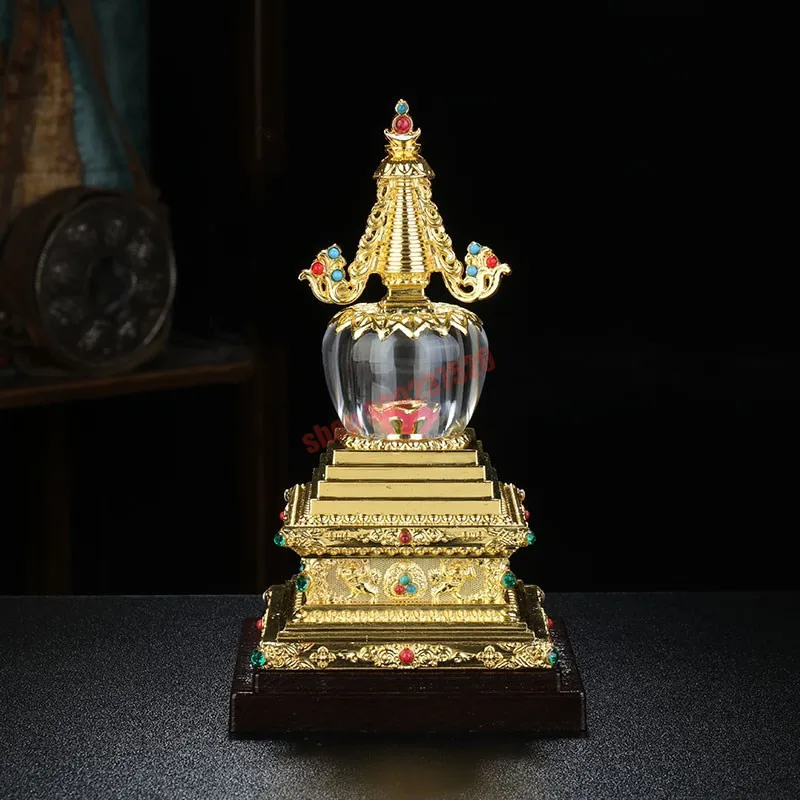 

Tibetan pagoda exquisite Yakeli gilded Bodhi pagoda, transparent Kadang pagoda, can open the decoration of Buddhist hall