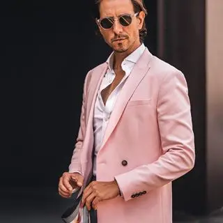 Di Colore Rosa caldo Abiti Da Uomo Per Gli Uomini Slim Fit One Button Smoking Best Uomo Dello Sposo di Cerimonia Nuziale di Promenade del Vestito della Giacca Sportiva Un Solo giacca