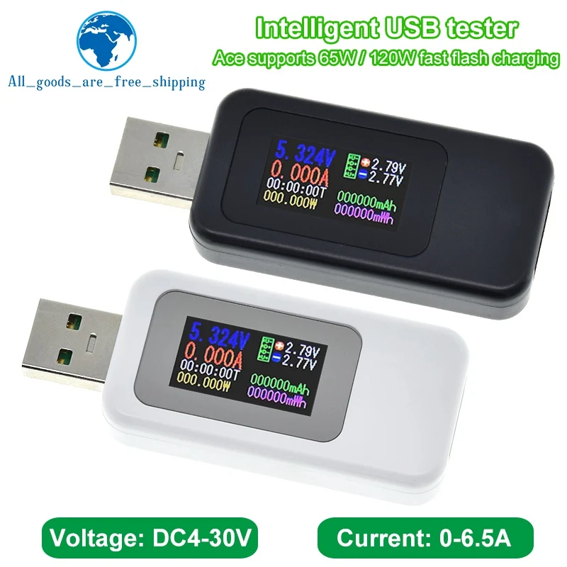 10 in 1 USB Tester DC Digital Voltmeter Amperimetro Current Voltage Meter Amp Volt Ammeter Detector Power Bank Charger Indicator