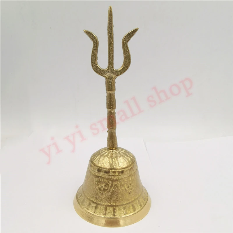 Taoist articles bells, trigeminal bronze Sanqing bells, Taoist ritual bronze