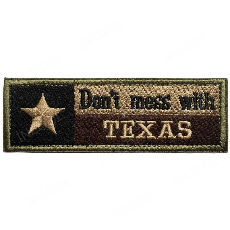 Don\'t Mess With Texas Embroidered Flag Patches State of Texas Map Patch Embroidery Patch For Clothing Backpack