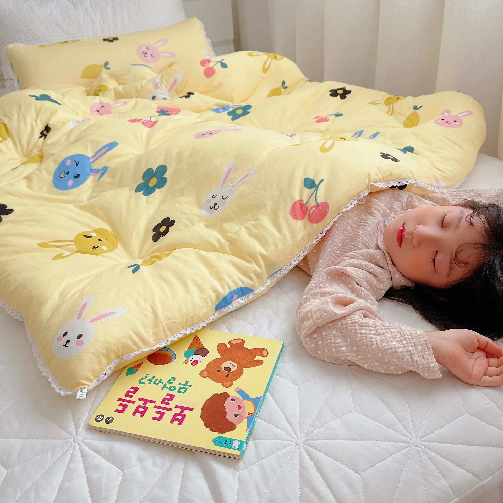 Baby Bed Cot Quilt 120*150cm Summer Toddler Bedding Cute Comfy Warm Blanket Kindergarten Children Boys Girl Cotton Skin-friendly