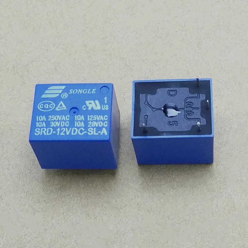 10 Pcs DC 12V Coil SPDT 4 Pin Mini Power Relay PCB Type SRD-12VDC-SL-A High quality