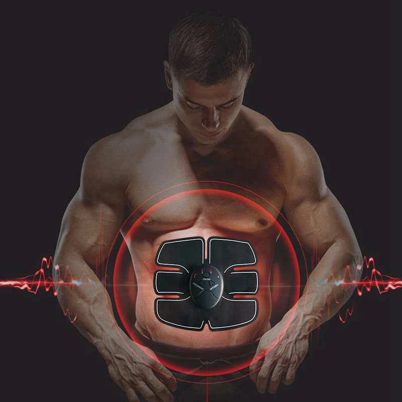 Electric Muscle Stimulator Abdominal Stimulation Muscle Exerciser Training Body Slimming Machine Fat Burning Fitness Massage