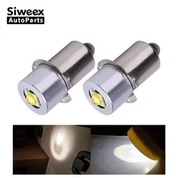 2 Pcs Flashlight P13.5S E10 BA9S Base 5W LED Lights High Bright DC 6-24V Replacement Bulbs Torches Work Lamp