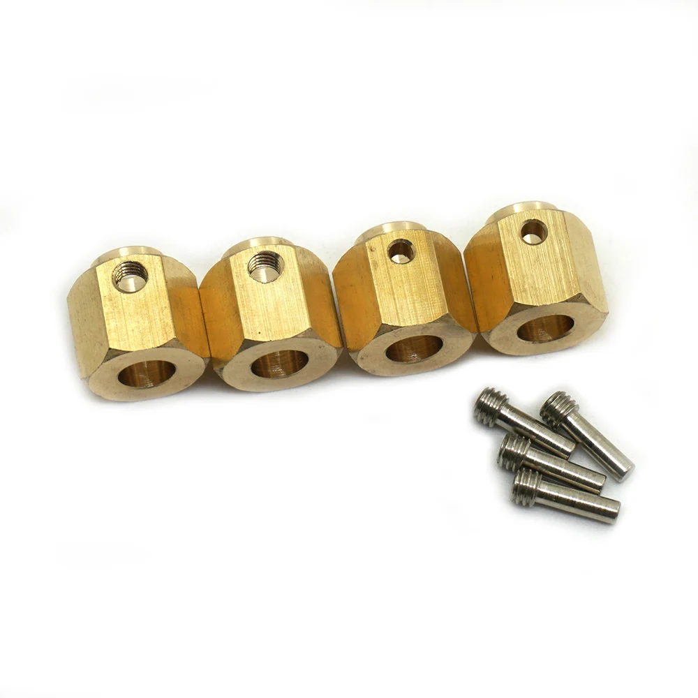 AXSPEED 5/8/9/10/11/12/15/20 mm schweres Messing 12 mm Radnaben Sechskant verlängerter Adapter für TRX-4 TRX-6 1/10 RC Crawler Autoteile – Detail 30