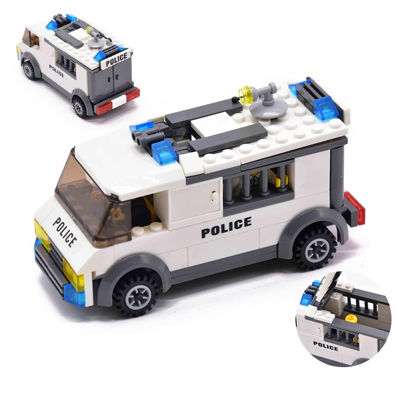 City Police Patrol Car Model Figure Blocks costruzione educativa mattoni da costruzione giocattoli per bambini regalo di natale