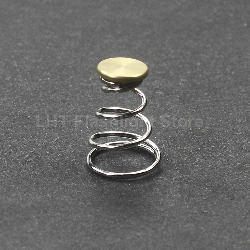 12mm (D) x 14mm (H) Nickel-Plated Phosphor Bronze Spring with Brass Button (5 PCS)