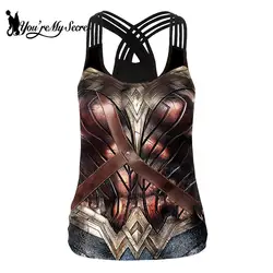 [Jesteś moim sekretem] nowy Tank koszulka bez rękawów bez pleców cudowna kamizelka kobieta Cosplay pancerz z nadrukiem 3D Streetwear Fitness casualowe topy