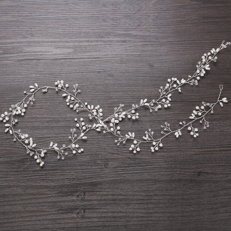 جديد الزفاف الزفاف اكسسوارات الشعر كريستال اللؤلؤ اكسسوارات للشعر موضة اليدوية غطاء الرأس النساء الديكور دبوس الشعر مجوهرات