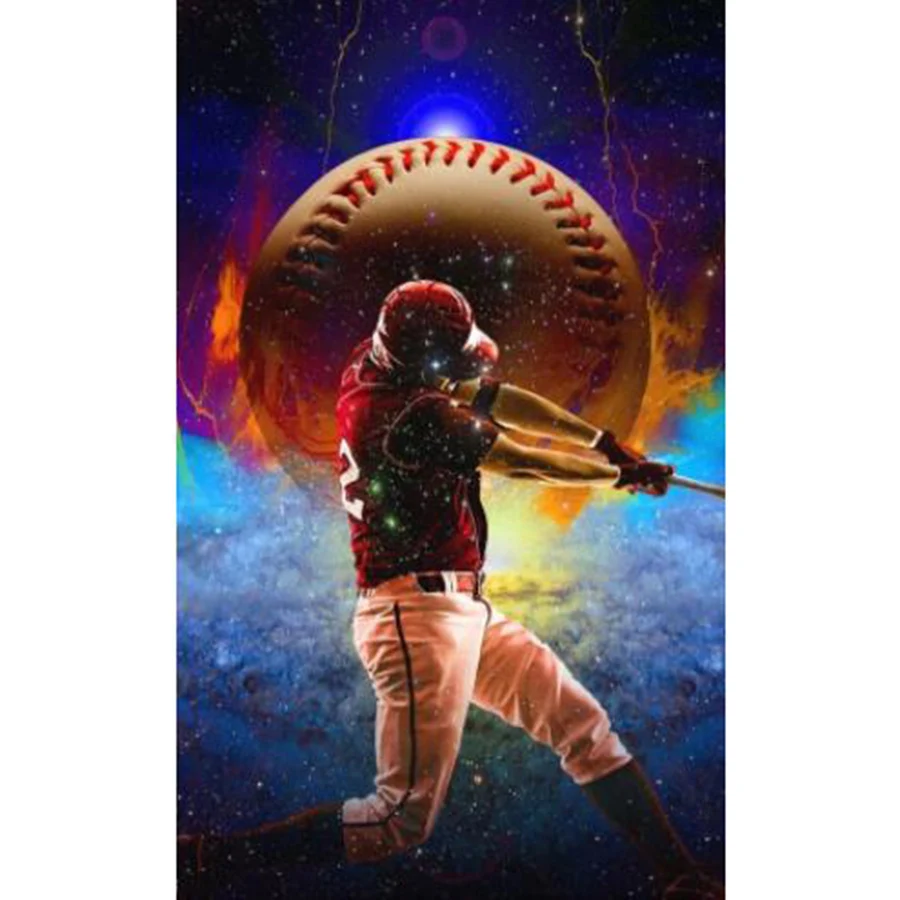 5D DIY Diamond Painting Baseball Space Galaxy Sports Full Square/Round Drill Embroidery Cross Stitch Craft 3D Home Decor Gift