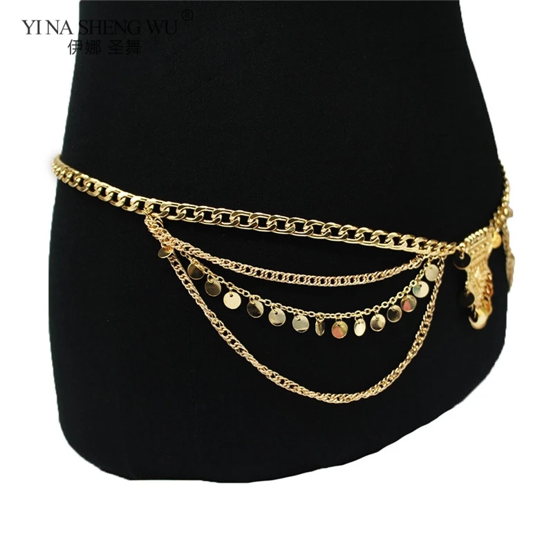 Body Waist Chain Fashion Golden Colour Women Accessories Charms Collocation Chain Jewelry for Women Belly Dance Belt Present New