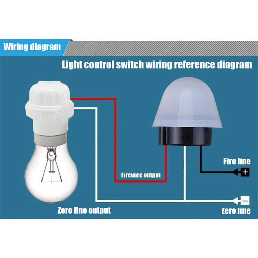 Automatic Auto On Off Photocell Street Light Switch AC/DC 12V AC 110V 220V 50-60Hz 10A Photo Control Photoswitch Sensor Switch