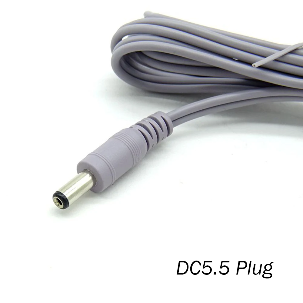 DC 5.5*2.1 EMS Electrode Cable 1.5M Replace Connect Line for Microcurrent Weight Loss Skin Tightening Patch with 2.0mm Pin Plug