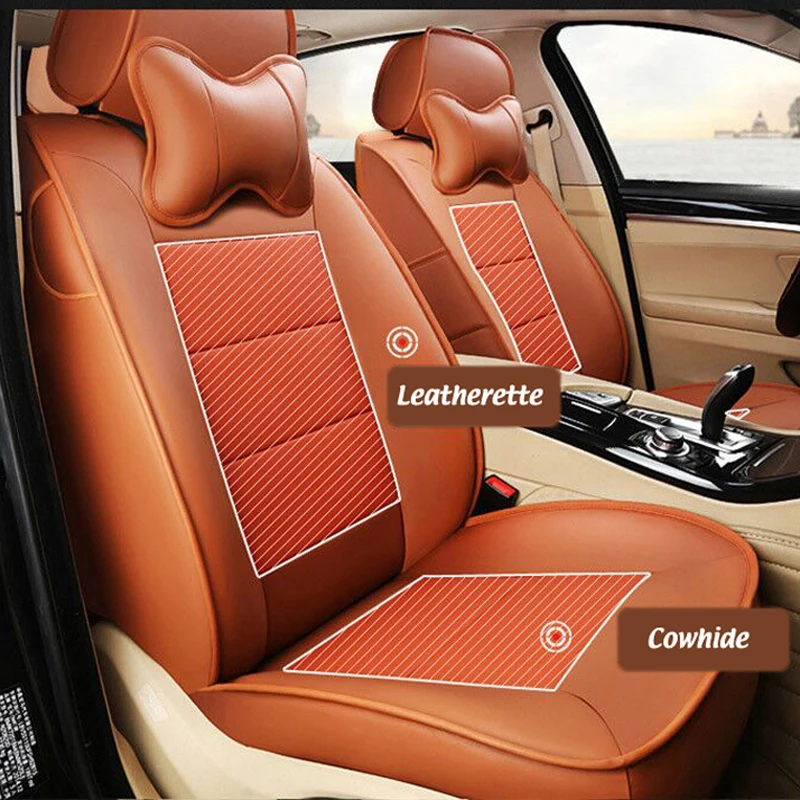 Custom Fit Cowhide & Leatherette Automobiles Seat Cover for Peugeot 508 2012 2013 Accessories Seat Cover Set Cushion Car Styling